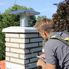 Chimney repointing in Minnesota — professional mortar joint removal and restoration between chimney bricks